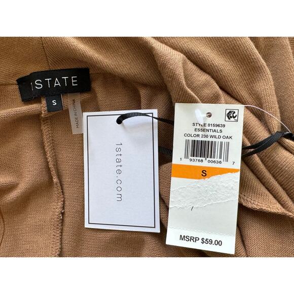 New ~ 1.STATE ~ Wild Oak Cross Front Knit Top Size S - Picture 6 of 6